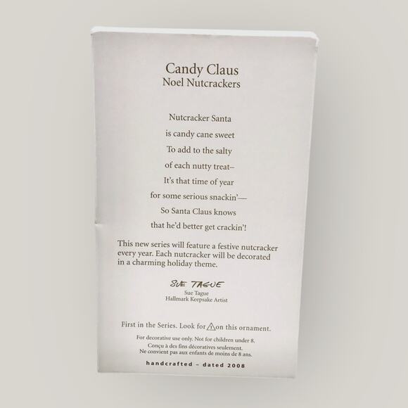Hallmark Candy Claus Christmas Ornament Santa Noel Nutcracker 2008 - Picture 8 of 9